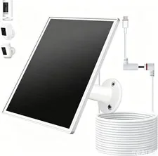 Ring Camera Solar Panel Charger for Stick Up and Spotlight Cams, Weatherproof