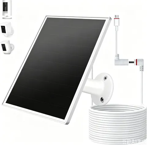 Ring Camera Solar Panel Charger for Stick Up and Spotlight Cams, Weatherproof