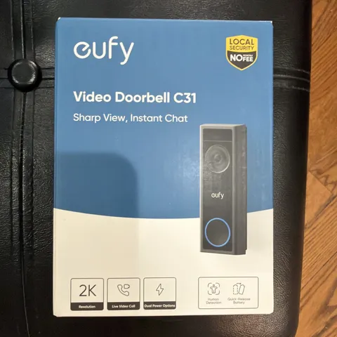 eufy Video Doorbell C31 WiFi 2K Smart Intercom Human&Motion Detect 24/7 Record