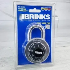 Vintage Brinks 2" Dial Combination Padlock Steel Shackle & Body 50mm NEW Sealed
