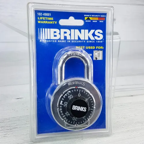 Vintage Brinks 2" Dial Combination Padlock Steel Shackle & Body 50mm NEW Sealed