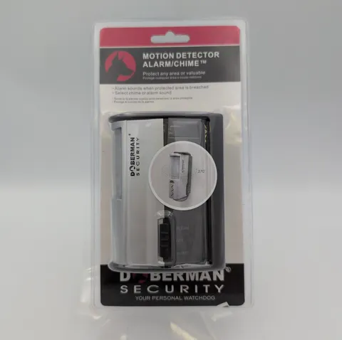 Doberman Security Motion Detector 100db Alarm/Chime #SE-0104 NEW Factory Sealed