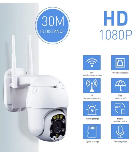 ALPTOP AT-200DW Outdoor PTZ Wi-Fi 1080p Camera Night Vision Motion 2-Way