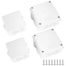 4 Pcs Junction Boxes IP65/IP55 Waterproof, 3.9"x3.9"x2.7"/ 3.3"x3.3"x2"-4Pcs