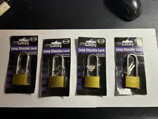 4 Sterling Small Lock Keyed Small Long Shackle Locks New