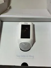 NEW Open Box Ring Floodlight Cam Wired Plus Outdoor Security Camera 1080p