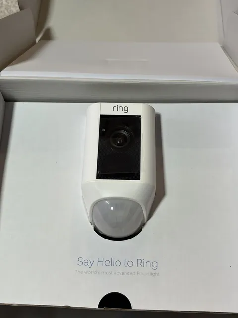 NEW Open Box Ring Floodlight Cam Wired Plus Outdoor Security Camera 1080p