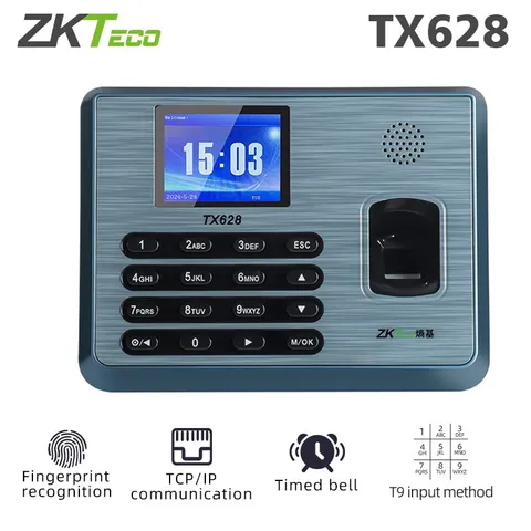 ZKTeco TX628 TCP/IP Fingerprint Time Attendance Access ID/IC Door Control System