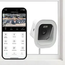 2K Window Security Camera, 3MP Indoor Home Monitoring, Wi-Fi 2.4Ghz/5Ghz, Full-C