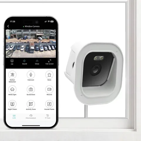 2K Window Security Camera, 3MP Indoor Home Monitoring, Wi-Fi 2.4Ghz/5Ghz, Full-C