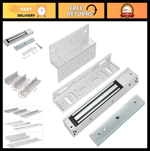 280KG Electric Magnetic Door Lock with Z & L Bracket, 600LBS Holding Force, 12V