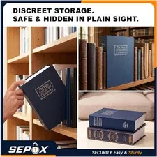Hidden Safe Box with Key - Blue Dictionary