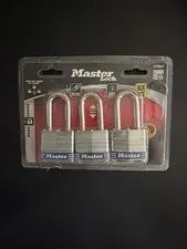 New Master Lock 3-Pack Keyed Alike Laminated Steel Pin Tumbler Padlock 3TRILF