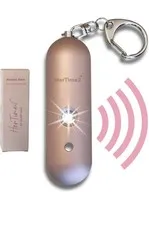 HerTime2 Personal Attack Alarm Keychain Pink Waterproof Flashlight Keyring