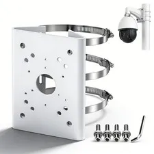 Pole Column Vertical Pole Mount Bracket for CCTV Dahua Wall Mounts Dome Camer...