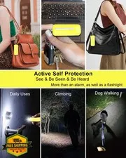 PEAKFIRE Personal Alarm Women Rechargeable 130dB Siren Safety Light