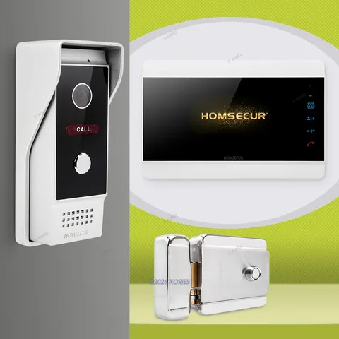 HOMSECUR 7" 4 Wire HD Video Doorphone Entry Intercom IR Camera Door Unlock
