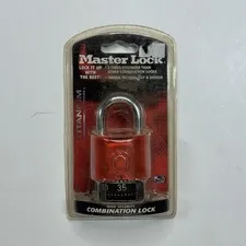 Master Lock Titanium Series Combination Lock 3X Stronger Red