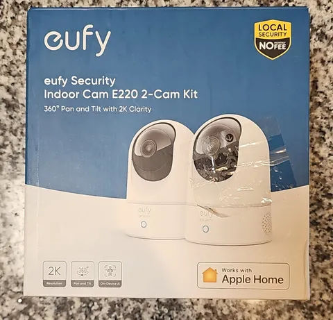 eufy Security Indoor Cam E220 2-Cam Kit 2K Pan/Tilt Wi-Fi Apple Home AI