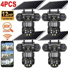 Camara De Seguridad Solar Inalambricas Para Exterior Con Vision Nocturna y Video