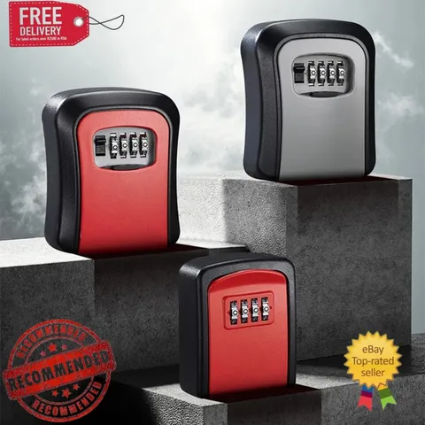 Key Safe Lock Box Wall Mounted Secure Outdoor Passcode Keybox for Airbnb B&B UK