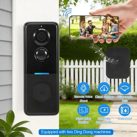 WF15D Wireless Doorbell Camera 3MP, Rechargeable Video Doorbell with Motion Dete