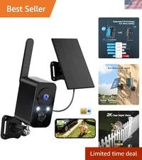 Wireless 4G SIM Security Camera - Battery-Operated with Night Vision & Audio