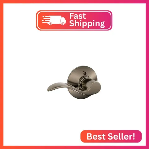 Schlage Accent Non-Turning Dummy Door Handle, Right Handed, Antique Pewter