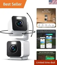 Revolutionary Duo Cam Pan 2K Security Camera - Bluetooth & Wi-Fi 6 Ready