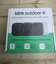 Blink Outdoor 4, (4th Gen 2025) Wireless 3 Camera Security System + Sync Module