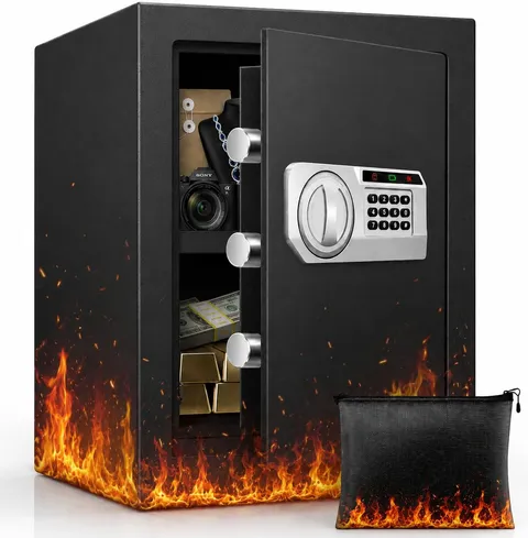 2.5 Cubic Fireproof Home Safe with Digital Keypad, Easy-Access Battery Compartme