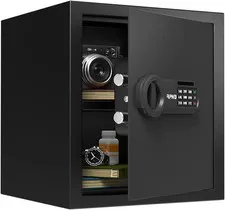 Deluxe Safe and Lock Box,Digital Keypad Safe Box,Steel Alloy Small Safes, Keypad