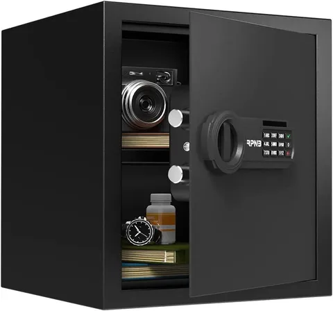 Deluxe Safe and Lock Box,Digital Keypad Safe Box,Steel Alloy Small Safes, Keypad
