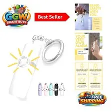 Compact 130dB Personal Alarm Keychain - Rechargeable SOS Light Device for Women