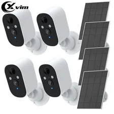 4PK Wireless Solar Security Camera System 1080P HD WiFi Solar Battery Camera