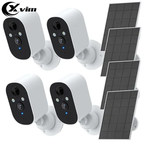 4PK Wireless Solar Security Camera System 1080P HD WiFi Solar Battery Camera