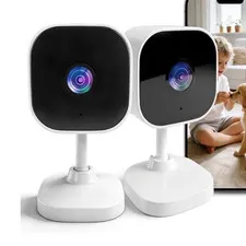 SmartCam Wireless IP Indoor Security Camera 2-Pack Night Vision Wi-Fi White