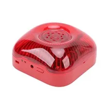 4 Pack Wireless RF 433MHz Fire Alarm Bell Sound Light Alert US Plug
