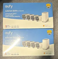 eufy eufyCam S3 Pro 4-Cam Kit 4K Wireless Wi-Fi Indoor/Outdoor Apple Home