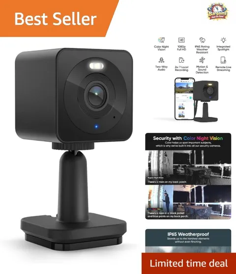 Two-Way Audio Smart Camera with Local Recording - Perfect for Home Surveillance
