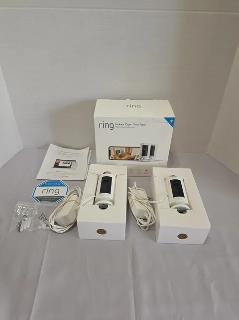 Ring Indoor Security Camera White  Two-Pack Tested