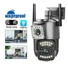 Outdoor Wireless WiFi IP Camera V380 Pro APP Control Dual Lens PTZ Security Cam%