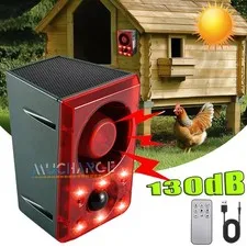 Ahuyentador Solar De Animales 129Db Sonido Disparo Ladrido Perro Para Ahuyentar