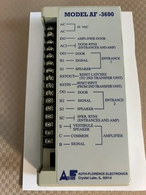Pacific Electronics Model AF-3600 Transfer Unit for Intercom