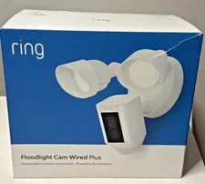 Ring Floodlight Cam Pro Outdoor Wired Wi-Fi 1080p Network Camera - White