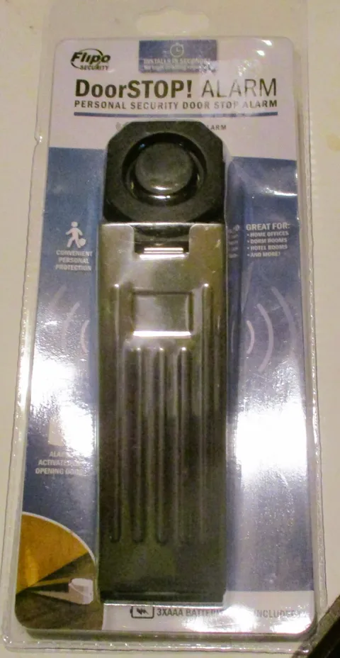 Flipo Door Stop Alarm Personal Security Home Office Dorm Hotel Room New Sealed 