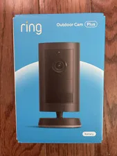 Ring Outdoor Cam Plus Wireless Battery 2K IP Security Camera Outdoor Black