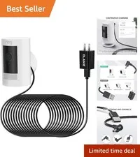 Olaike 8m/26ft Weatherproof Charging Cable for Ring Stick Up Cam -  Certified