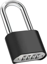 2.5in Long Shackle Combination Lock,  Large Outdoor Weatherproof Padlock, Des...