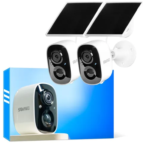 Vicohome 2CG6 Best 2K Solar Security Camera Wireless Outdoor System, No NVR N...